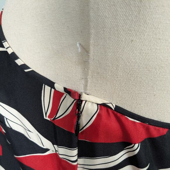 Y2K Silk Midi Dress 2 Red Black Cocktail Vintage Halter Slip Slinky Date Guest - Picture 7 of 10